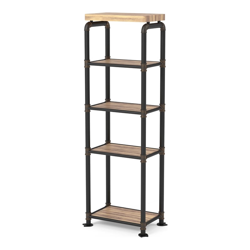 Furniture of America Cyprinus Industrial Metal Pier Cabinet in Antique Black