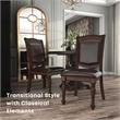 Furniture of America Alstroemeria Wood Side Chair in Brown Cherry (Set of 2)