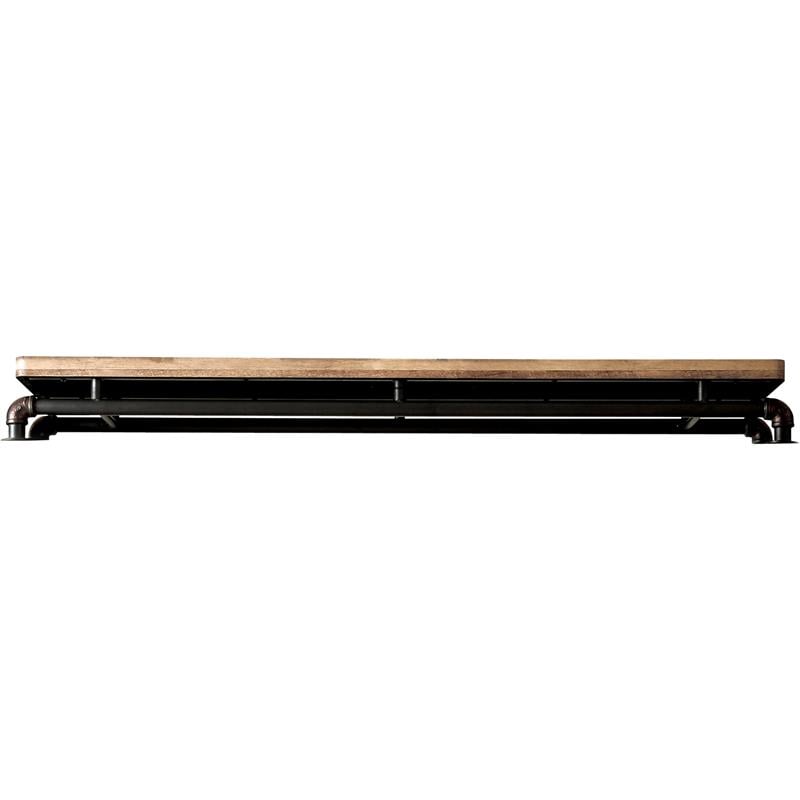 Furniture of America Cyprinus Industrial Metal TV Bridge in Antique Black