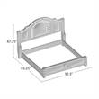 Furniture of America Eleo Solid Wood Panel King Bed in Brown Cherry
