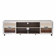 Furniture of America Micah Modern Wood TV Stand with Casters in Multi-color