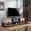 Furniture of America Micah Modern Wood TV Stand with Casters in Multi-color