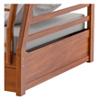 Furniture of America Tomi Wood Twin over Full Storage Bunk Bed in Oak