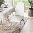 Furniture of America Duell White Faux Leather Dining Chair (Set of 2)