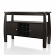 Furniture of America Mendota Wood Buffet Table with Wine Rack in Espresso