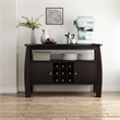 Furniture of America Mendota Wood Buffet Table with Wine Rack in Espresso