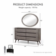 Furniture of America Belkor Wood 6-Drawer Dresser with Oval Mirror in Gray