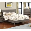 Furniture of America Belkor Solid Wood Queen Platform Bed in Gray