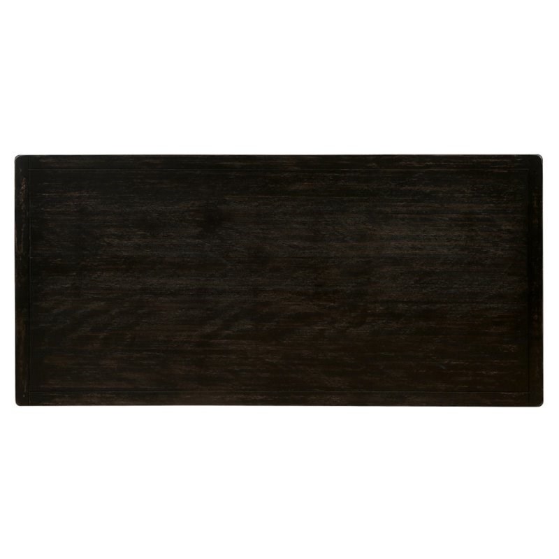 Furniture of America Sinuata Rustic Wood Pub Table in Antique Black