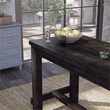Furniture of America Sinuata Rustic Wood Pub Table in Antique Black