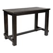 Furniture of America Sinuata Rustic Wood Pub Table in Antique Black