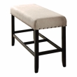 Furniture of America Sinuata Wood Padded Counter Height Bench in Antique Black