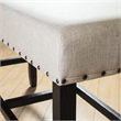 Furniture of America Sinuata Wood Padded Counter Height Bench in Antique Black