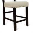 Furniture of America Sinuata Fabric Counter Height Chair in Black (Set of 2)