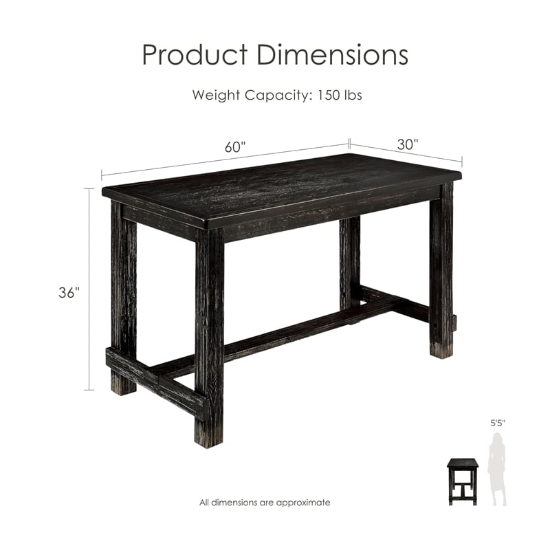 Furniture of America Sinuata Wood 60