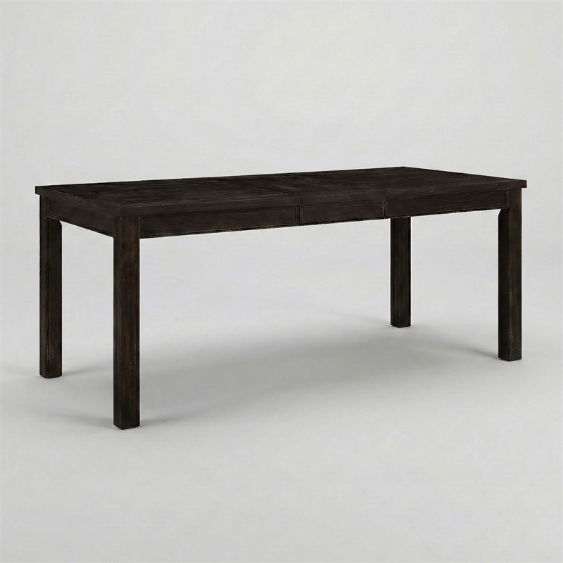 Furniture of America Sinuata Wood Rectangle Dining Table in Antique Black
