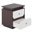 Furniture of America Reynard Contemporary Wood 2-Drawer End Table in Walnut