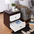 Furniture of America Reynard Contemporary Wood 2-Drawer End Table in Walnut