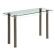 Furniture of America Karnette Glass Top Sofa Table in Champagne Gold