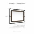 Furniture of America Gee Industrial Metal Wall Mirror in Antique Black