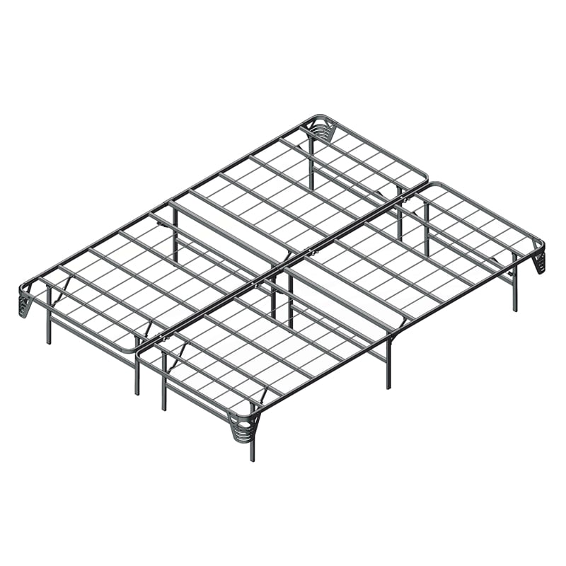 Furniture of America Polosa Transitional Metal Full Bed Frame in Silver