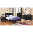 Furniture of America Belkor Mid-Century Modern Wood 4-Drawer Chest in Black