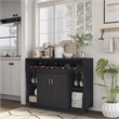 Furniture of America Trenta Wood Multi-Storage Buffet Cabinet in Black