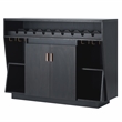 Furniture of America Trenta Wood Multi-Storage Buffet Cabinet in Black