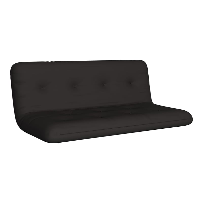 Furniture of America Brocko Contemporary Fabric 6-inch Futon Mattress in Black