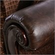 Furniture of America Eduard Traditional Faux Leather Cushioned Loveseat in Brown