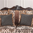 Furniture of America Conall Traditional Faux Leather Cushioned Loveseat in Brown
