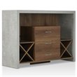Furniture of America Dixen Wood Multi-Storage Buffet Server in Distressed Walnut
