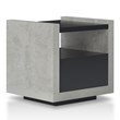 Furniture of America Gare Industrial Wood Storage End Table in Black