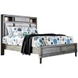 Furniture of America Cartagena Solid Wood California King Bookcase Bed in Gray