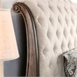Furniture of America Kai Wood Panel Cal King Bed in Rustic Natural Tone
