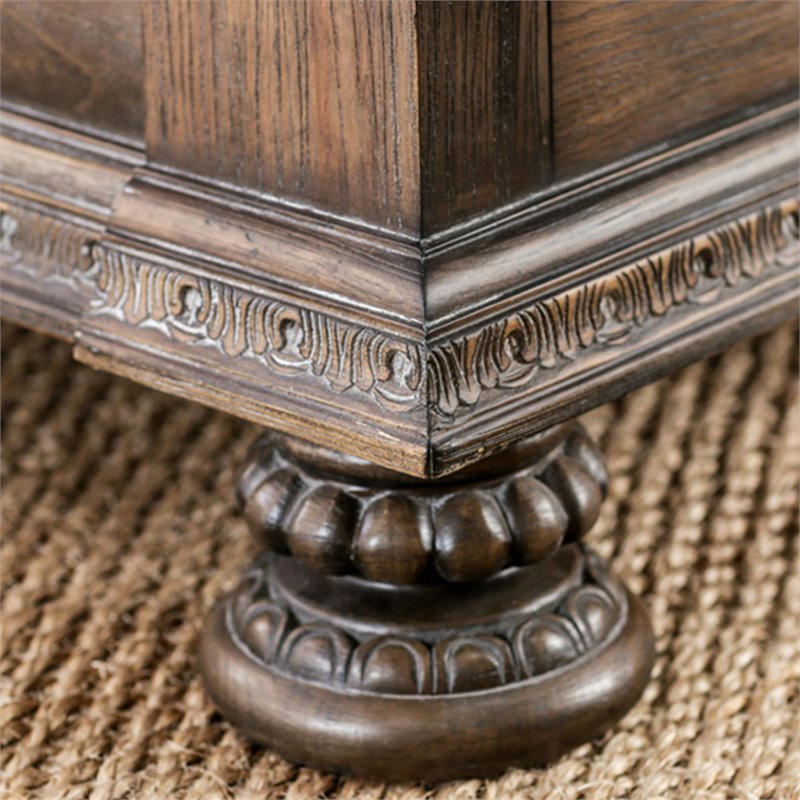Furniture of America Kai Wood Panel Cal King Bed in Rustic Natural Tone
