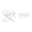 Furniture of America Ira Contemporary Wood 1-Drawer End Table in Gray