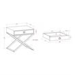 Furniture of America Ira Contemporary Wood 1-Drawer End Table in Gray