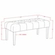 Furniture of America Paz Contemporary Fabric Tufted Bench in Brown