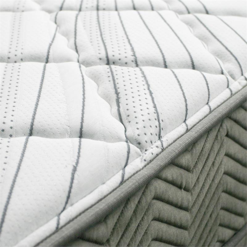 Furniture of America Joy Edge Fabric King Pocket Coil Mattress in White