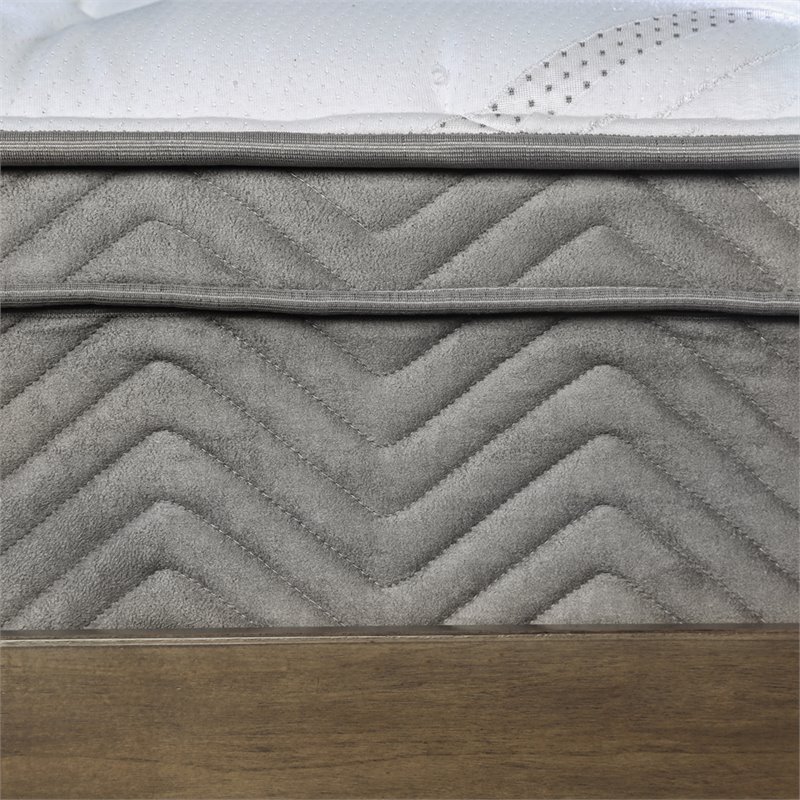 Furniture of America Jes Edge Fabric King Pocket Coil Mattress in White