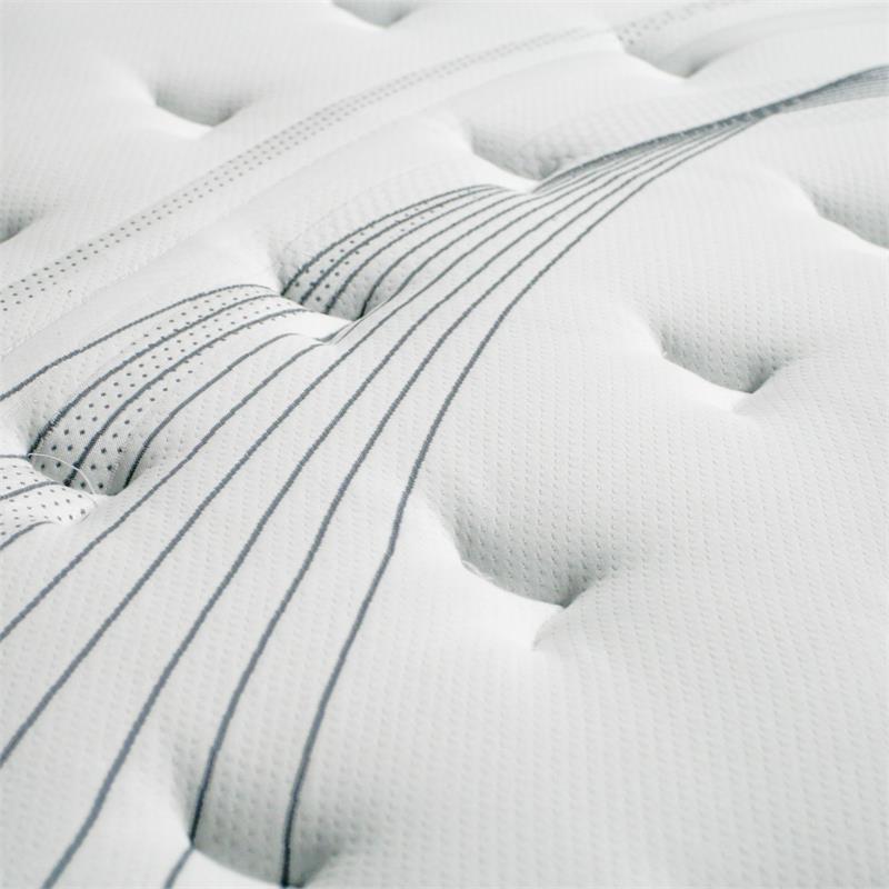 Furniture of America Jes Edge Fabric King Pocket Coil Mattress in White