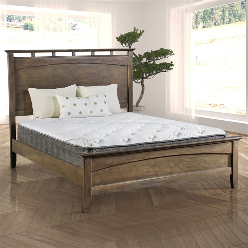 Furniture of America Jes Edge Fabric Full Pocket Coil Mattress in White