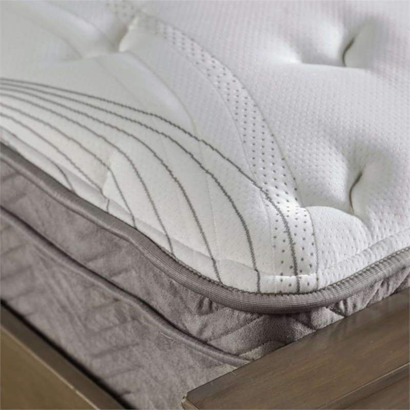 Furniture of America Jes Edge Fabric Full Pocket Coil Mattress in White