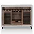 Furniture of America Raxon Industrial Wood Multi-Storage Buffet in Walnut