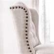 Furniture of America Sinuata Rustic Fabric Bar Chair in Beige (Set of 2)