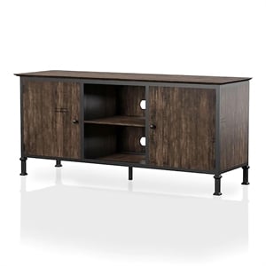 Furniture of America Ronda Industrial Wood 60-Inch TV Stand in Weathered Oak