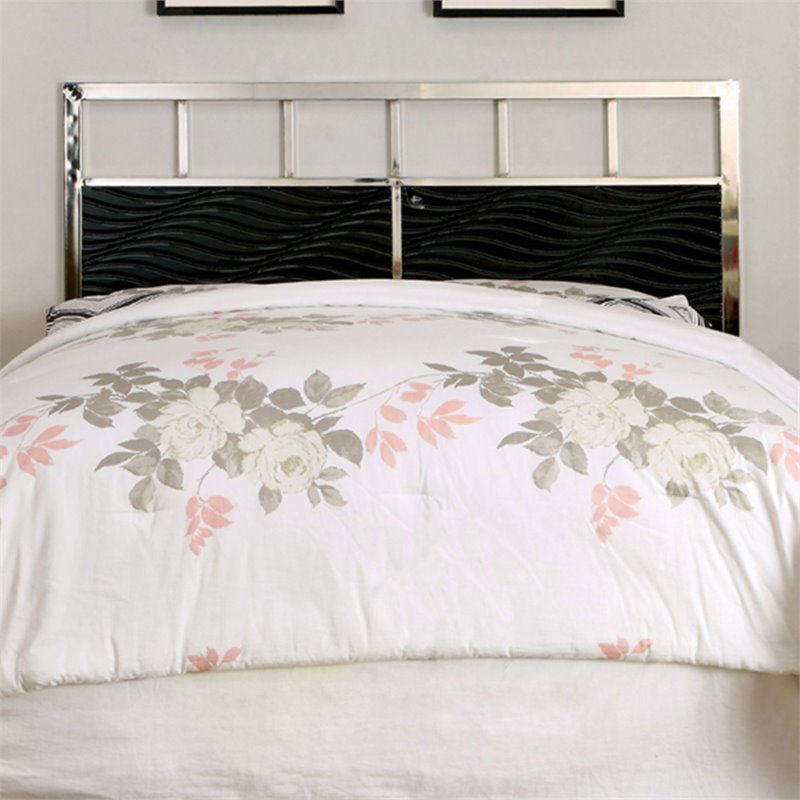 Furniture of America Cepher Faux Leather Full/Queen Spindle Headboard in Black