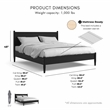 Furniture of America Belkor Solid Wood Twin Platform Bed in Black