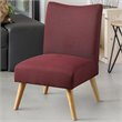 Furniture of America Lohen Fabric Upholstered Armless Chair in Purple